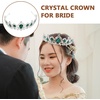 image:imageFRCOLOR Princess Crown for Women Green Crystal Tiara Crown for Women Rhinestone Queen Crowns Wedding Tiaras Crowns Headband for Birthday Halloween PartyGreen