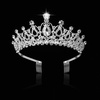 image:imageFRCOLOR Royal Wedding Crown Veil with Comb Crystal Crown Princess Tiara Headpiece Bridal Wedding Veil Heardress