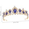 image:imageFRCOLOR Tiara Crown for WomenRhinestone Tree Branch Queen Crowns Wedding Tiaras Crowns Headband Blue