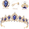image:imageFRCOLOR Tiara Crown for WomenRhinestone Tree Branch Queen Crowns Wedding Tiaras Crowns Headband Blue