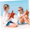 image:imageHair Clip 2Pcs Nautical Hair Accessories for Women and Girls Coastal Mermaid Clips 24X24X1 Inch Handmade Natural Star Barrettes