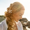 image:imageHair Clip 2Pcs Nautical Hair Accessories for Women and Girls Coastal Mermaid Clips 24X24X1 Inch Handmade Natural Star Barrettes