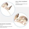 image:imageHeadband Shell Pearl Headband Conch Hair Hoop Gold Seashell Crown Goddess Crown Mermaid Headpiece Wedding Christmas Cosplay Party Headwear for Women and Girls