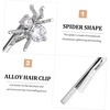 image:imageLurrose Crystal Bobby Hairpins Spider Barrettes Rhinestone Elegant Flower Hair Snap Clips One Clips Top Clips
