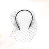 image:imageLurrose Veil Fascinator Hat for Women Headband with Black Veil Hair Hoop Headband Simple Elegant Mesh Headdress Halloween for Women