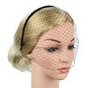 image:imageLurrose Veil Fascinator Hat for Women Headband with Black Veil Hair Hoop Headband Simple Elegant Mesh Headdress Halloween for Women