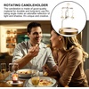 image:imageRotating Candle Holder Reindeer Snowflakes Christmas Carousel Spinning Candlestick Tealight Holder Romantic Candle Spinner for Holiday New Year Party Wedding