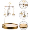 image:imageRotating Candle Holder Reindeer Snowflakes Christmas Carousel Spinning Candlestick Tealight Holder Romantic Candle Spinner for Holiday New Year Party Wedding