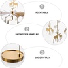 image:imageRotating Candle Holder Reindeer Snowflakes Christmas Carousel Spinning Candlestick Tealight Holder Romantic Candle Spinner for Holiday New Year Party Wedding
