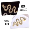 image:imageSnake Hair Clip 6 pcs Hair Minimalist Party Metal Decorative Accessories Jewelry Crystal Medusa Hairpin Daily Twists Gold for Costume Barrettes Shape Head Golden Girls Hairpins