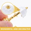 image:imageStreet Lamp Miniature Dollhouse Table Lamp Mini Light Bedside Lamp Garden Pots Decoration for Dolls House Furniture Toy Home Decorations Dollhouse Table LampGolden