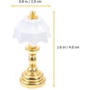 image:imageStreet Lamp Miniature Dollhouse Table Lamp Mini Light Bedside Lamp Garden Pots Decoration for Dolls House Furniture Toy Home Decorations Dollhouse Table LampGolden