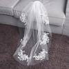 image:imageWedding Veil Comb Elegent Lace Appliques Wedding Veil Crystal Beaded With Comb White Headpiece Bridal Shower Bridesmaid Favors