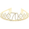 image:image1pc Alloy Crown Rhinestone Crown Birthday Number