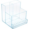 image:image1pc Nail Polishing Machine Holder Translucent Blue Grinding Head Rack for Nail Salon and Diy Use Convenient Organizer for Art Tools Easy Access Storage Base