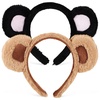 image:image2 Pack Brown Bear EarsBear Ears Headband Cute Headband Cartoon Animal Cosplay Dress up for Halloween Christmas CosplayBrownBlack
