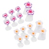 image:image32pcs Nail Polish Toe Stretcher Toe Separators Silicone Nail Art Finger Separators Toe Stretcher Manicure Pedicure Tools For Toes Finger Relaxing Cartoon Toe Separator Holding Finger SeparatorsFlower Style 16pcs
