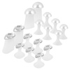 image:image32pcs Nail Polish Toe Stretcher Toe Separators Silicone Nail Art Finger Separators Toe Stretcher Manicure Pedicure Tools For Toes Finger Relaxing Cartoon Toe Separator Holding Finger SeparatorsPearls RHINESTONES 16pcs