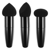 image:image3Pcs Makeup Sponge Beauty Foundation Blending Sponge Makeup Sponge Wedge Foundation Sponges with Handle Cosmetic Professional Beauty Sponge PinkBlack