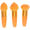 image:image3Pcs Makeup Sponge Beauty Foundation Blending Sponge Makeup Sponge Wedge Foundation Sponges with Handle Cosmetic Professional Beauty Sponge PinkOrange