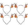 image:image4 Pieces Christmas Headbands Christmas Reindeer Headband Antler Horn Headwear Reindeer Antler Headband for Women Girls Party Holiday