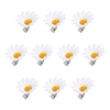 image:imageBeaupretty 10pcs Little Daisy Barrettes Flower Wedding Hair Pins Bridal SunFlower Alligator Hair Clips for Girls White
