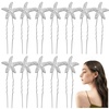 image:imageBeaupretty 12pcs Starfish Star fish Hair Clip Mermaid Hair Accessories Rhinestone Hairpin Star Headwear Hair Accessories