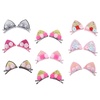 image:imageBeaupretty 18pcs Glitter Sparkly Cat Ear Hair Clips Animal Hair Pins Barrettes Cute Shiny Cat Hair Pins Snap Alligator Hair Clips for Girls Daily Wearing Party Decoration