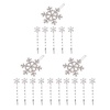 image:imageBeaupretty 18pcs Snowflake Hair Clips Christmas Crystal Hair Pins Snowflake Bobby Pins Rhinestones Hair Clips for Women Girls Silver