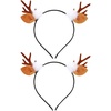 image:imageBeaupretty 2 Pieces Deer Antlers Headband Reindeer Antler Headpiece Lovely Delicate Elk Horn Headband Cute Deer Ears Christmas Hair Accessories for Women Girls