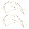 image:imageBeaupretty 2 Pieces Multi Layers Metal Headband Simple Thin Non Slip Metal Wire Headpiece Four Layer Headband Wedding Crown Bride Tiara Halloween Hair Accessories for Women GoldGolden