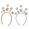 image:imageBeaupretty 2PCS Glitter Star Headband Stars Hair Bands Head Bopper Elastic Hair Hoop for Women Girls Party Hair Decor Accessories