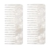 image:imageBeaupretty 2Pcs Mini Acetate Wide Tooth Comb for Curly Hair 45 Inch Travel Size Pocket Detangler for Women Wet and Dry Wavy Hair Styling Tool Marble Pearl