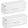 image:imageBeaupretty 2pcs Vintage Lipstick Organizer Case with Mirror Portable Makeup Storage for Lip Gloss Essential Oil Roller Elegant Retro Design for Pocket Travel