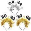 image:imageBeaupretty 3 Pieces 2024 New Year Headbands Happy New Year Headband with 2024 Star New Years Eve Headbands New Year Party Favors 1Silver2Gold