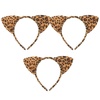 image:imageBeaupretty 3 Pieces Cheetah and Leopard Ears Headbands Animal Ear Headband for Halloween Cosplay Costume Decorations Supplies Hair Accessories for Women and GirlsColorful 1