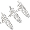 image:imageBeaupretty 3 Pieces Finger Nail Rings Rhinestone Crown Fingernail Rings Fashion Crown Knuckle Nail Rings Decoration Tip for Girls Women