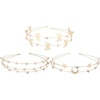 image:imageBeaupretty 3pcs Multilayer Crystal Headband Rhinestone Hair for Women Delicate Bridal Headdress for Weddings Engagements and PartiesAs Shown