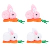 image:imageBeaupretty 4PCS Bunny Carrot Hair Clips Easter Bunny Hair Clips Plush Rabbit Hairpins Girl Hair Clip Rabbit Hair Accessories for Birthday Easter Party