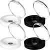 image:imageBeaupretty 4pcs Single Eyeshadow Case Round Magnets Empty Makeup Container for Cosmetics Powder Black White