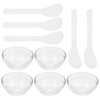 image:imageBeaupretty 5Set Facial Mask Mixing Bowl amp Stick Kit Transparent DIY Beauty Tools for Face Masks amp Hair Color Compact Skincare Mixing Set10 pcs 6X6X3cm