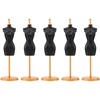 image:imageBeaupretty 5pcs Miniature Doll Clothes Rack Sturdy Plastic Mannequin Bracket for Doll Dress Support Display Stand and Mini House Decoration