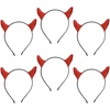 image:imageBeaupretty 6 Pcs Devil Horn Headbands Halloween Party Hairbands for Women and Girls Lightweight Plastic Costume Accessories