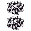 image:imageBeaupretty 6 Pcs Women Elastic Hair Scrunchies with Chessboard Pattern Black White Checkered Hair Ties for Ponytail Wrist Accessory Daily StylingAssorted Colorx2pcs