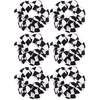 image:imageBeaupretty 6 Pcs Women Elastic Hair Scrunchies with Chessboard Pattern Black White Checkered Hair Ties for Ponytail Wrist Accessory Daily StylingAssorted Colorx3pcs