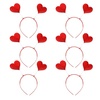 image:imageBeaupretty 6PCS Valentines Day Headband Heart Shaped Red Sequin Love shaped Boppers Hair Hoop Hair Clasp for Women Girls