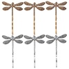 image:imageBeaupretty 6Pcs Dragonfly Hair Clips Vintage Gold and Silver Metal Bobby Pins for Bangs Updos Weddings and Parties