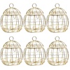 image:imageBeaupretty 6pcs Birdcage Shape Tinplate Candy Box Elegant Wedding Favor Containers for Sweets Treats and Decorative Hollow Chocolate Cases Golden FinishGolden