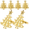 image:imageBeaupretty 6pcs Christmas Tree Napkin Rings Small Xmas Tree Napkin Buckles Holders Ornaments for Wedding Dinner Table Decor Golden680X500X440CM