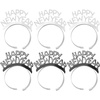 image:imageBeaupretty 6pcs Glitter Happy New Year Headbands Fashion Party Headwraps Accessories Random Colors New Year Eve Party Supplies
